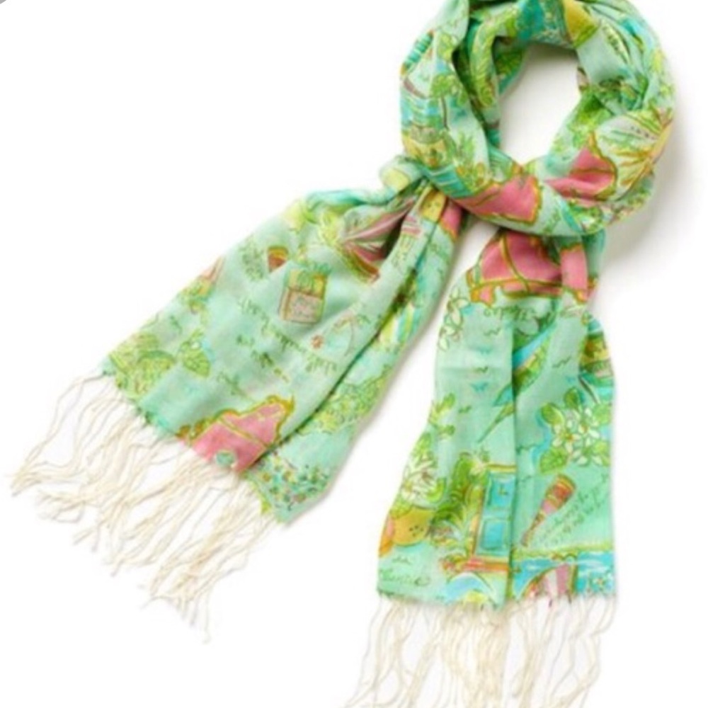 Rare Lilly Pulitzer Murfree Florida scarf